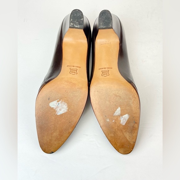 Salvatore Ferragamo Brown Leather Heels Size 7.5B - Picture 8 of 9